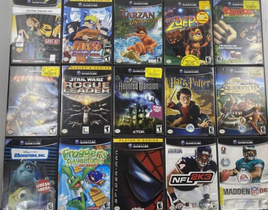 Nintendo GameCube Console Bundle w/ Game Boy Player & Disc, 2 Controllers, 15 games