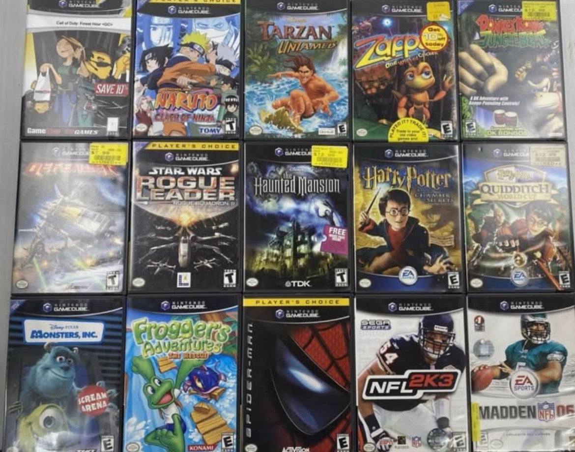 Nintendo GameCube Console Bundle w/ Game Boy Player & Disc, 2 Controllers, 15 games
