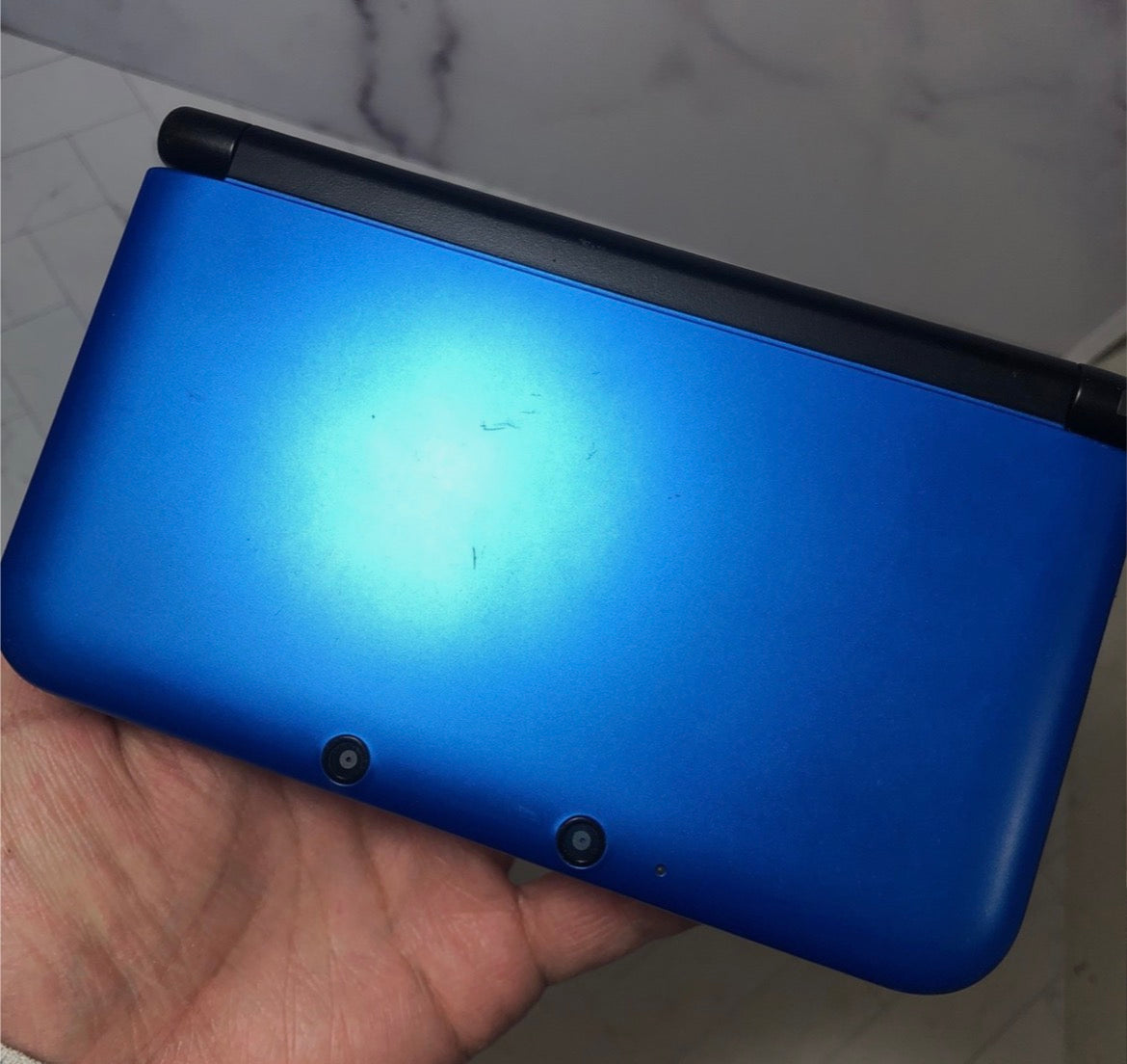 MODDED Nintendo 3DS XL Blue Console w Charger + 256gb Memory Card TONS OF GAMES